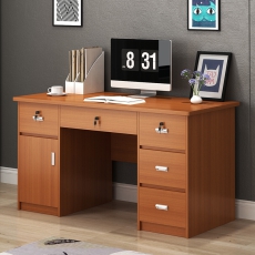 办公家具办公桌单人位简约书桌家用写字台电脑桌海棠色1.2米